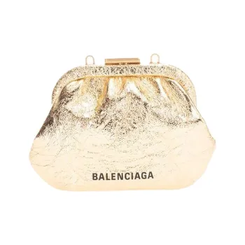 Balenciaga Artificial Leather Wallet Regular Women's Gold