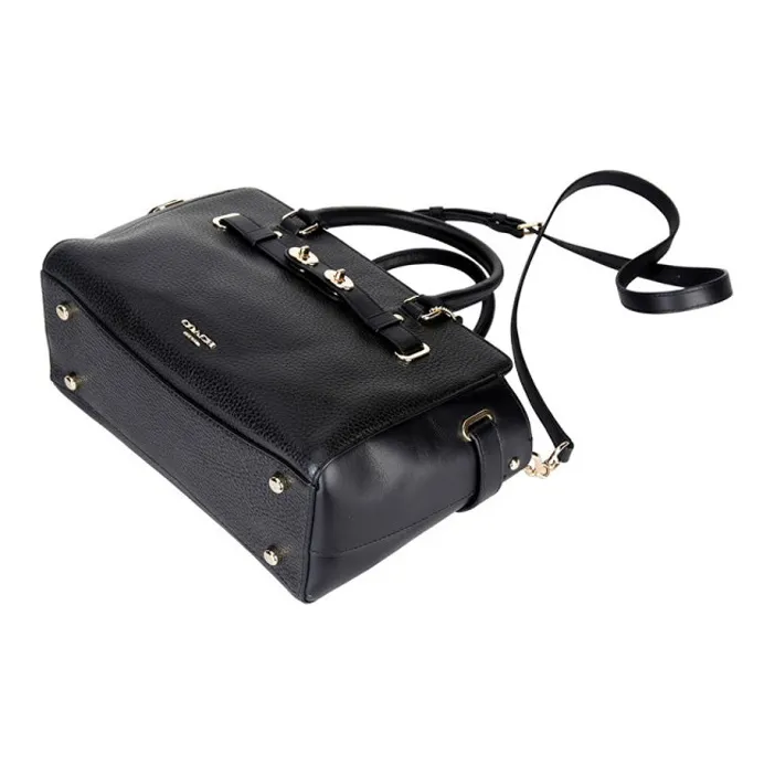 COACH Blake Litchi Grain Leather Handbag Shoulder Bag Crossbody Bag Women's Black-3