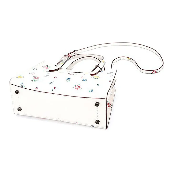 COACH Charlie Leather Handbag Shoulder Bag Crossbody Bag Large Size Women's White-5