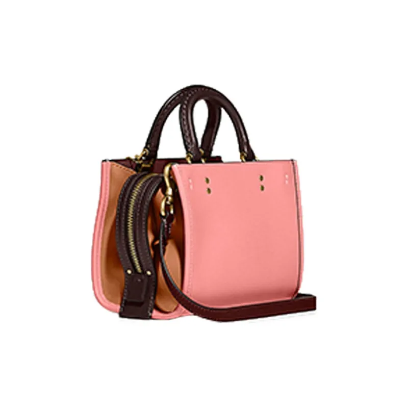 COACH Rogue Leather Handbag Trumpets Women's Cherry Blossom Pink-1