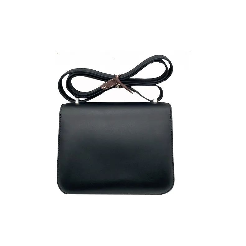 HERMES Constance Leather KangKang Shoulder Bag Crossbody Bag Mini Women's Black-4