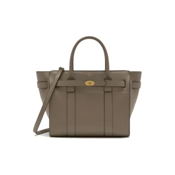 Mulberry Bayswater Marble Leather Crossbody Handbags Medium Size Women's Milk Tea Beige