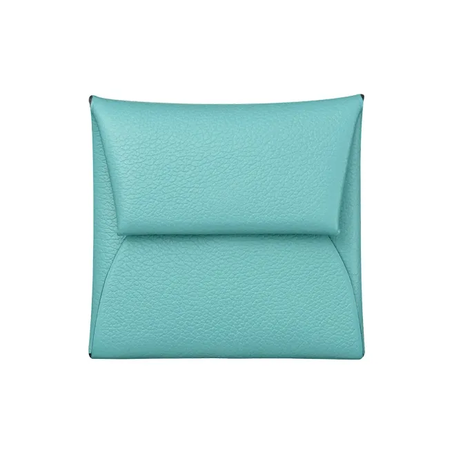 HERMES Bastia Epsom Leather Wallet Women's Lagoon Blue-0