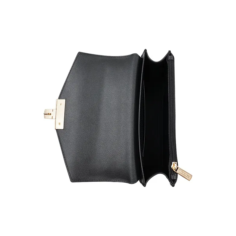 MICHAEL KORS Rose Leather Crossbody Bag Shoulder Bag Women's Black-4