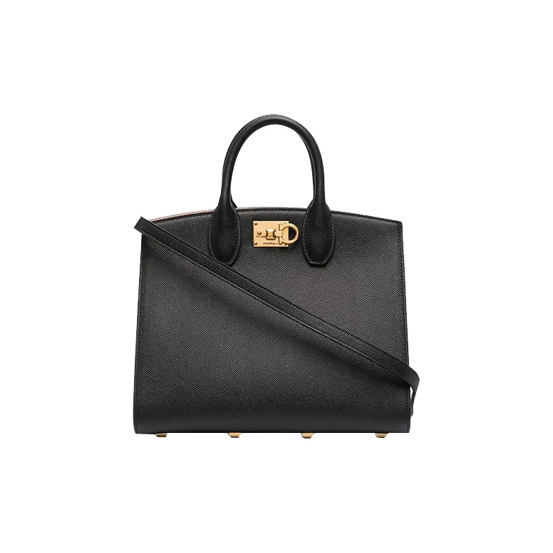 FERRAGAMO Calfskin Handbag Regular Women's Black-0