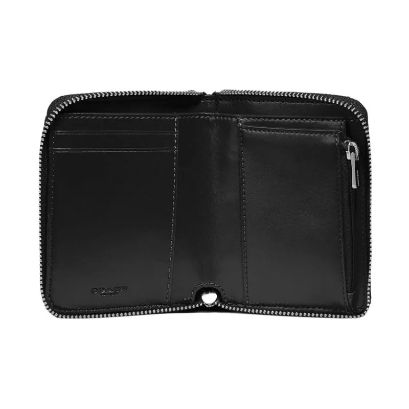 COACH Boxed Leather Gift Box Set Coin Purse Card Holder Wrist Bag Clutch Women's Black-4