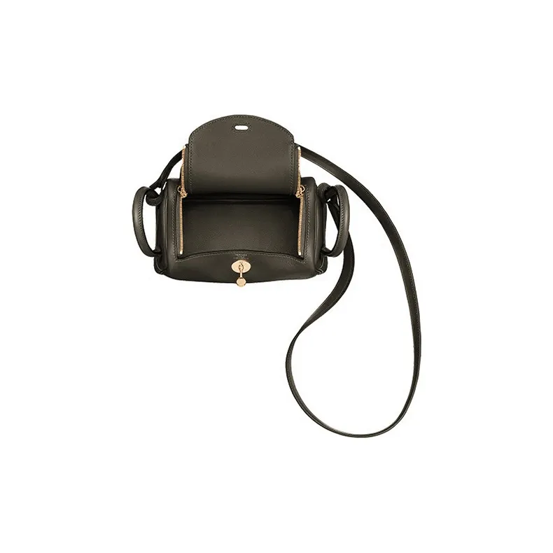 HERMES Lindy Swift Leather Handbag Shoulder Bag Crossbody Bag Mini Women's G8 Vert Maquis Forest Green-2