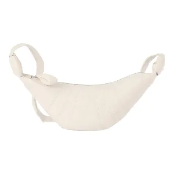 Lemaire Linen Croissant Bag Dumpling Bag Shoulder Bag Crossbody Bag Small Size Unisex Milk White