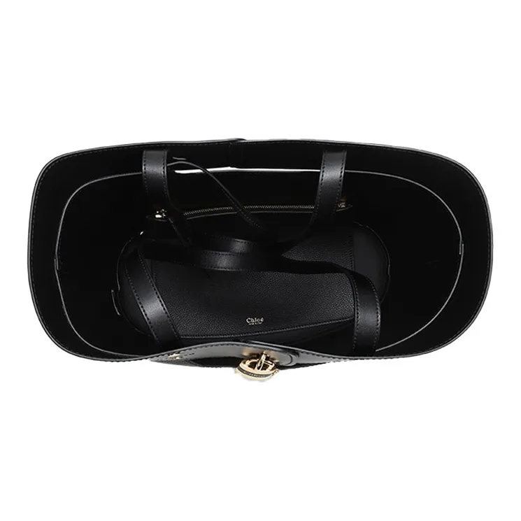 Chloe Chloé Bags Cow Leather Handbag Medium Size Women's Black-6