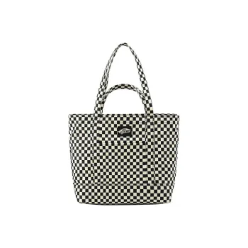 Vans Cotton Tote Bag Shopping Bag Shoulder Bags Handbags Regular Unisex Black White