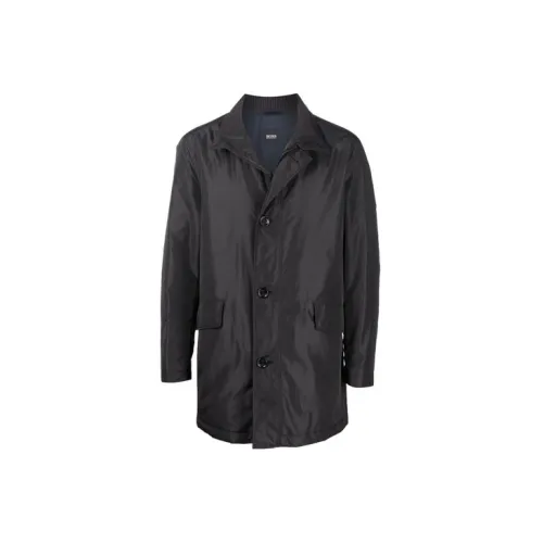 HUGO BOSS Coats Men Black