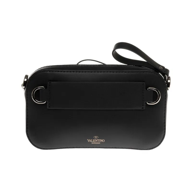 Valentino Leather Clutches Shoulder Bags Men's Black-1