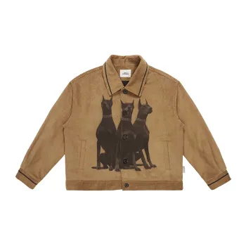 EMPTY REFERENCE Doberman Series Jacket Unisex Brown