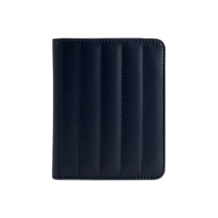 BLUE SKY LAB Microfiber Synthetic Leather Passport Holder Unisex Navy Blue-0
