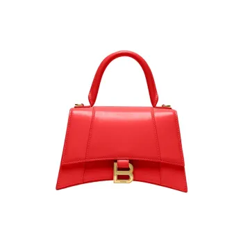 Balenciaga Hourglass Small Top Handle Bag Red