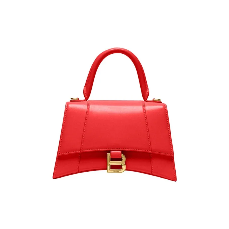 Balenciaga Hourglass Small Top Handle Bag Red-0
