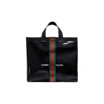 GUCCI PVC Kraft Paper Shoulder Bag Crossbody Bag Handbag Unisex Black