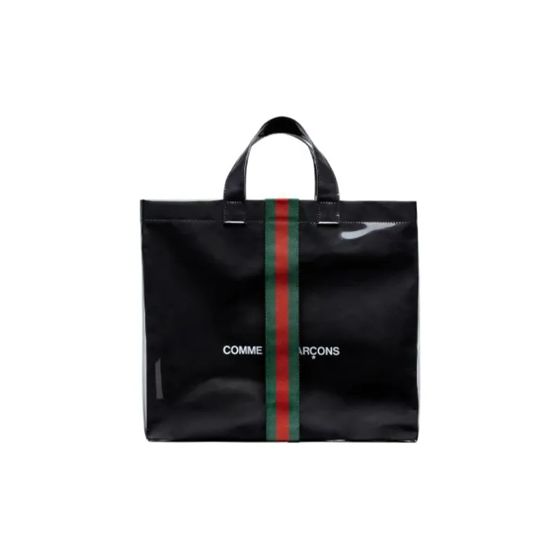 GUCCI PVC Kraft Paper Shoulder Bag Crossbody Bag Handbag Unisex Black-0