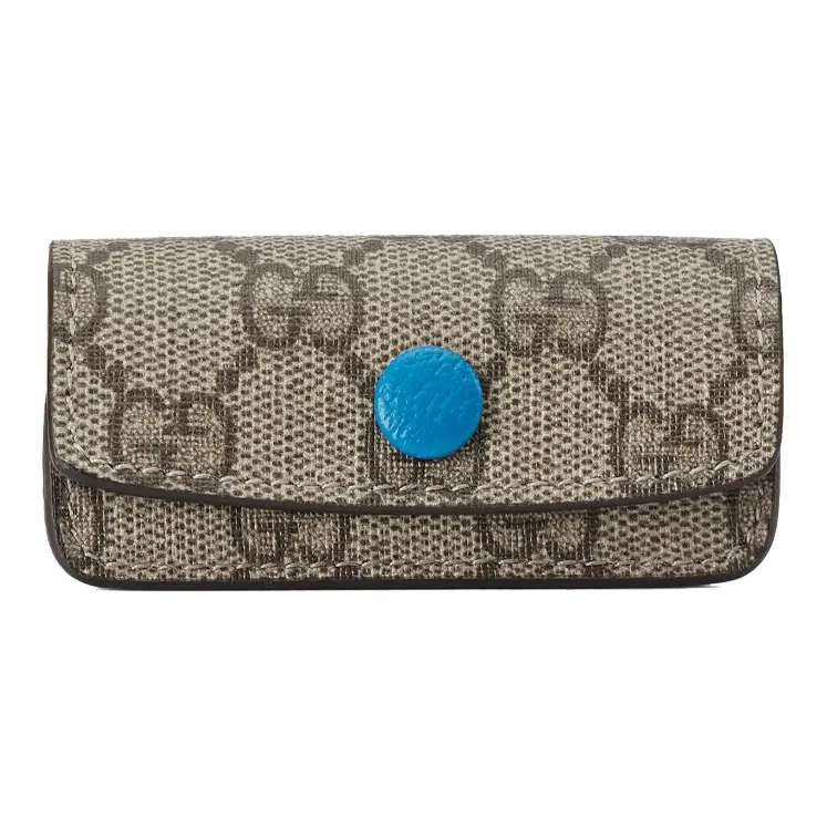 GUCCI Disney Collaboration Canvas Lipstick Case Women's Ebony/Blue-0