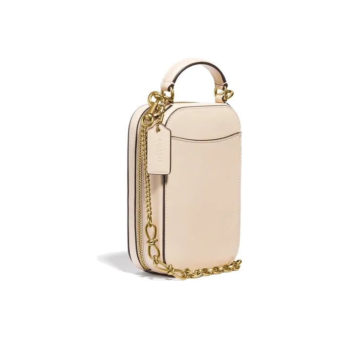COACH Alie Cow Leather Cell Phone Pouch Camera Bag Handbag Shoulder Bag Crossbody Bag Mini Women's Nude-1