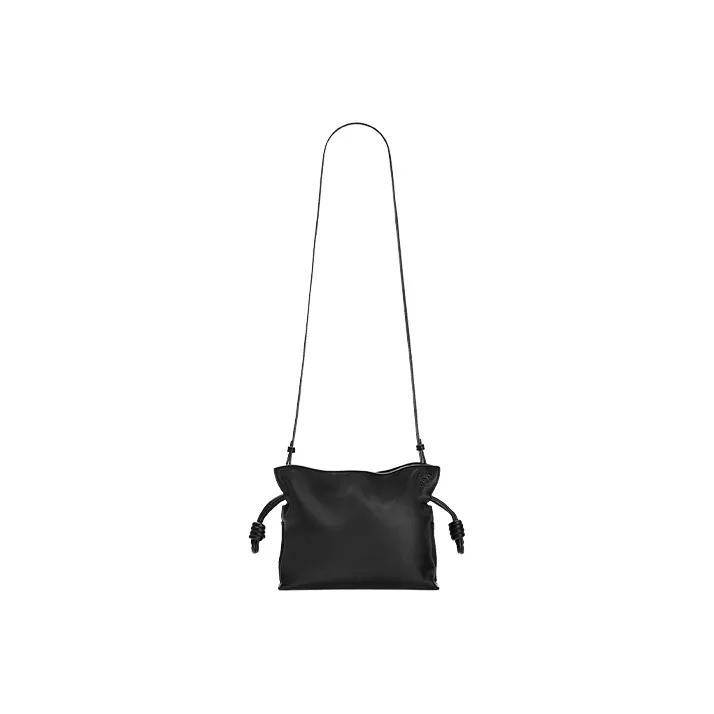 LOEWE Flamenco Nappa Cowhide Small Lucky Bag Clutch Mini Women's Black-3