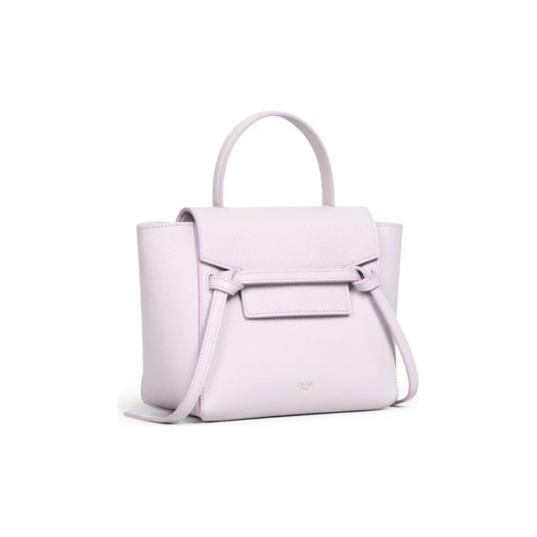 CELINE Cow Leather Catfish Bag Handbag One Shoulder Handbag Crossbody Bag Women's Candy Color Light Purple-1