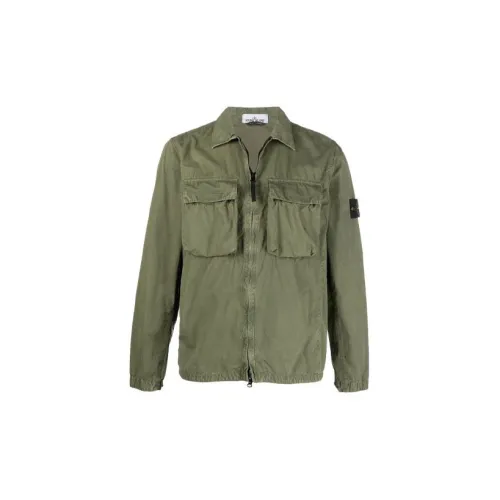 STONE ISLAND Jackets Men Green