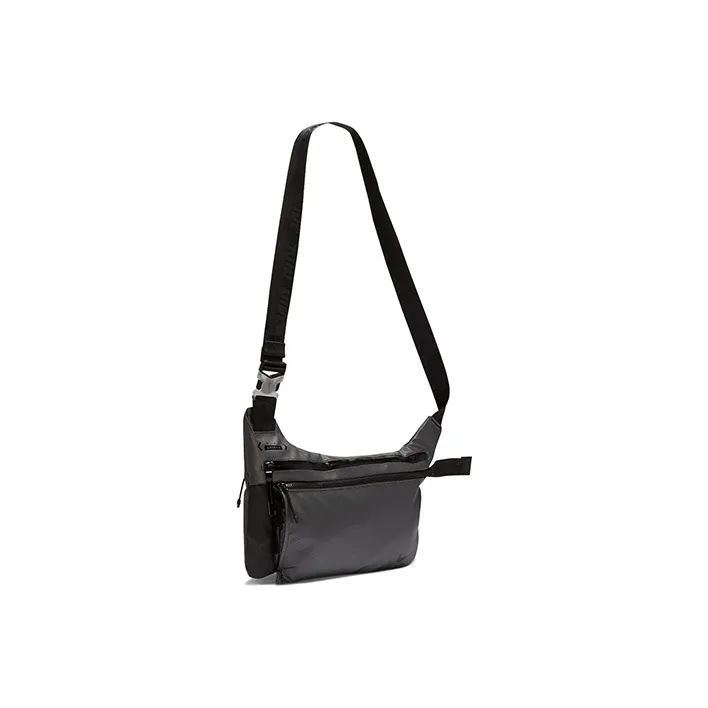 Nike Nylon Fabric Shoulder Bag Crossbody Bag Regular Unisex Gray With Studs-1