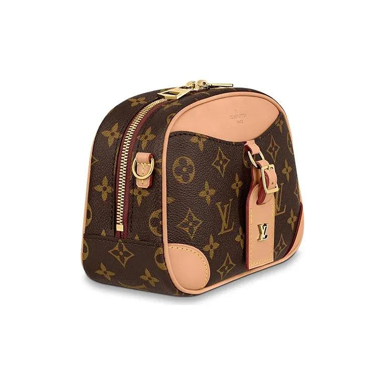 LOUIS VUITTON Deauville Cow Leather Shoulder Bag, Crossbody Bag Mini Women's Brown-1