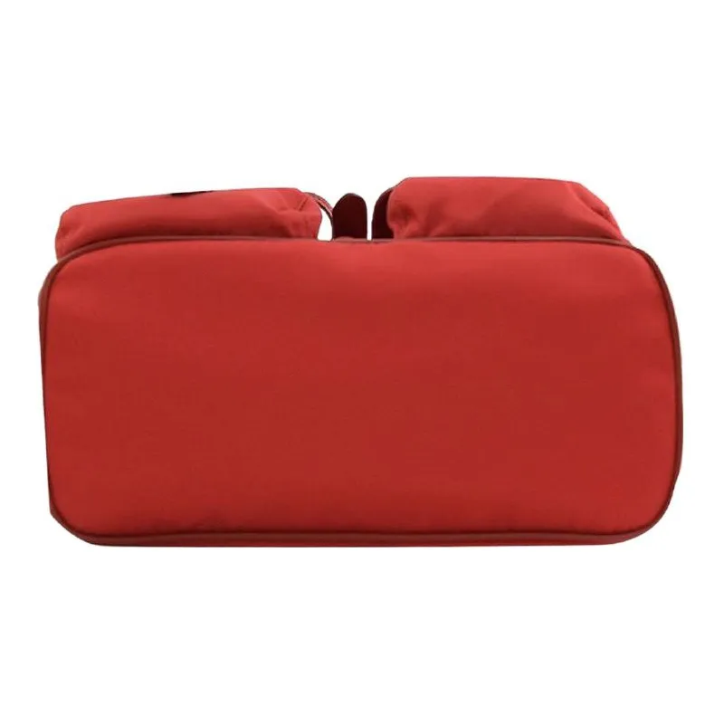 PRADA Cow Leather Parachute Backpack Women's Red-3