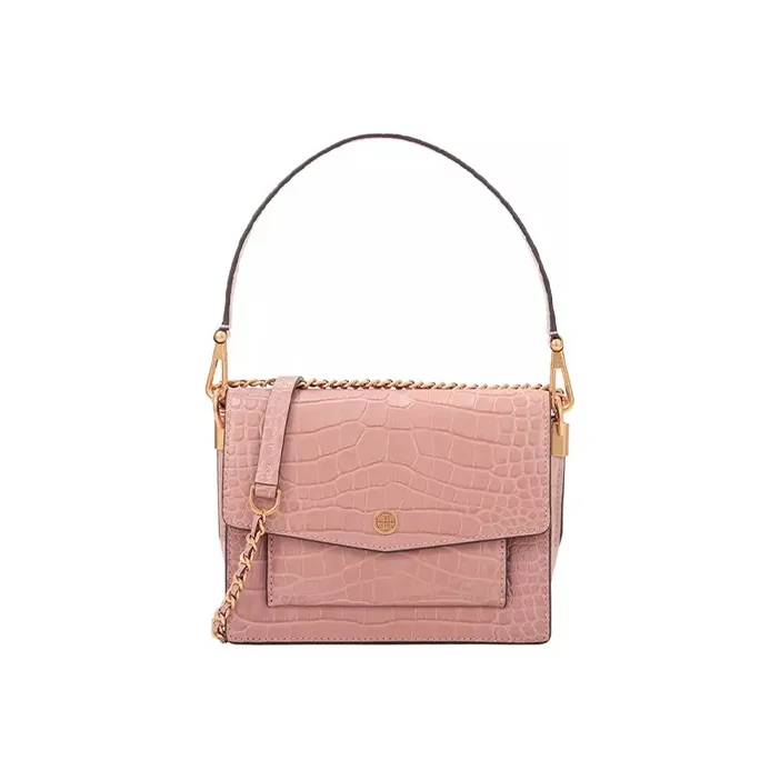 TORY BURCH Robinson Cow Leather Handbags Shoulder Bags Small Size Women's Nude Pink-0