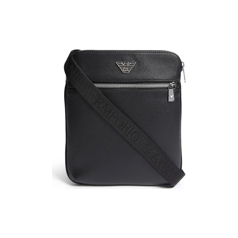 EMPORIO ARMANI Leather Crossbody Bag Shoulder Bag Men's Black-0