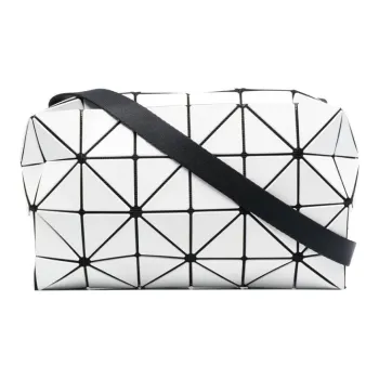 ISSEY MIYAKE SlashCarton Shiny Pillow Bag Box Bag Shoulder Bag Women's White