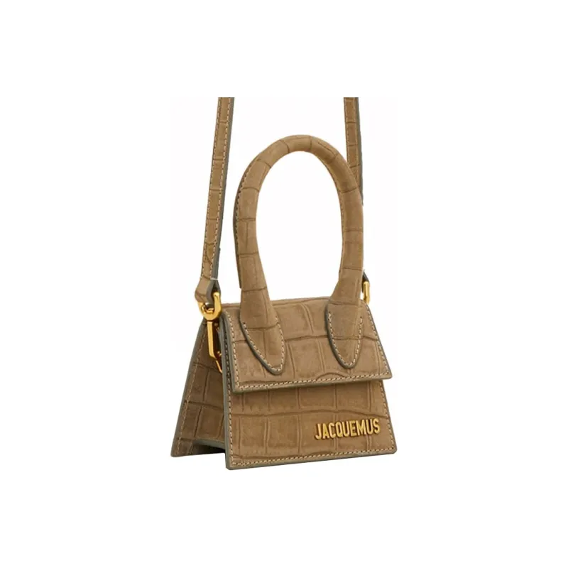 Jacquemus Suede Handbag Mini Women's Beige Embossed-3