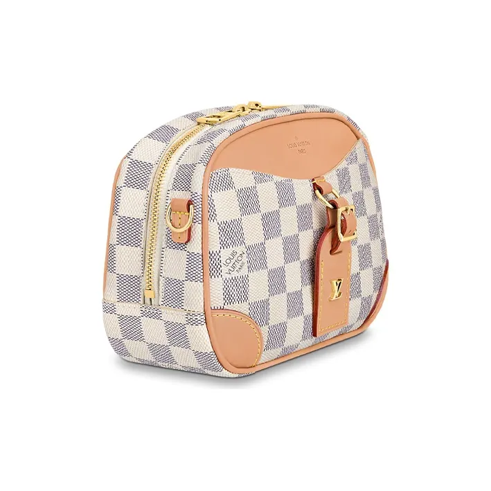 LOUIS VUITTON Deauville Coated Canvas With Leather Trim Jeanie Bag Shoulder Bag Crossbody Bag Mini Women's Plaid-1