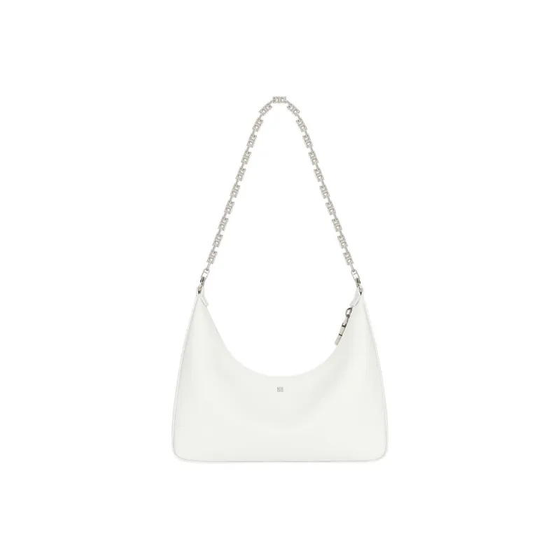 GIVENCHY Cut out Cow Leather One Shoulder Handbag Women's Ivory White-2