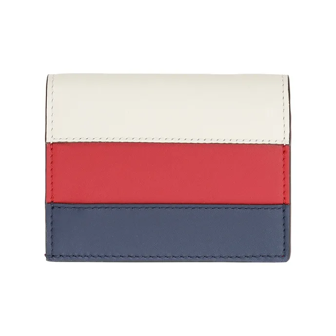 GUCCI Queen Margaret Multicolor Leather Card Holder Wallet Regular Women's Red & White & Blue-2