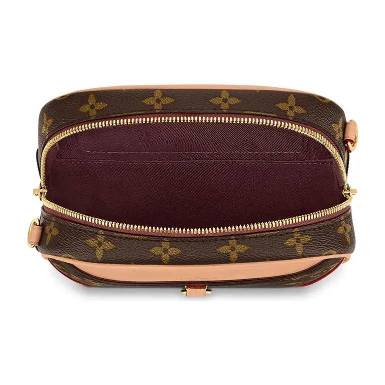 LOUIS VUITTON Deauville Cow Leather Shoulder Bag, Crossbody Bag Mini Women's Brown-3
