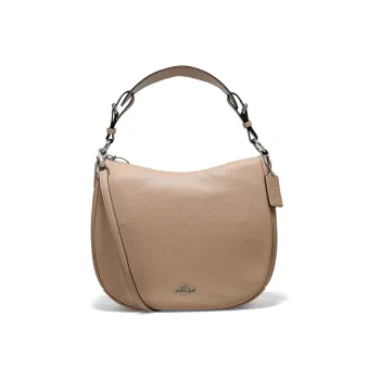COACH Sutton Cow Leather Hobo Bag Shoulder Bag Portable Crossbody Bag Women's Taupe