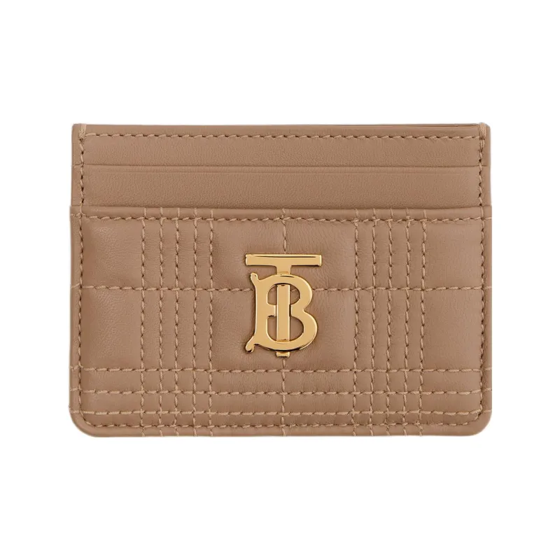 Burberry Lola Bag Lambskin Card Holder Coin Purse Card Holder Women's Camel-0