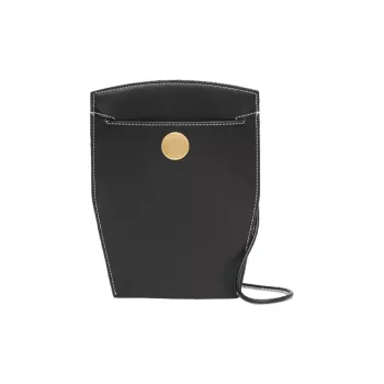 Burberry Leather Cell Phone Pouch Women's Black