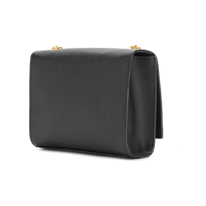 Furla Viva Leather Small Square Bag, Crossbody Bag Mini Women's Black-1