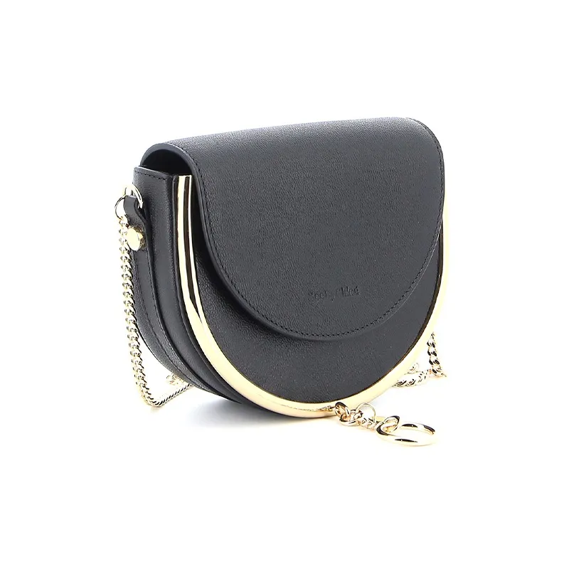 See By Chloe Leather Chain Bag Shoulder Bag Crossbody Bag Women's Black-2