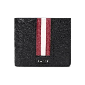 BALLY Trasai Embossed Cow Leather 3 in 1 Wallet, Coin Purse, Wallet Regular Men's Black
