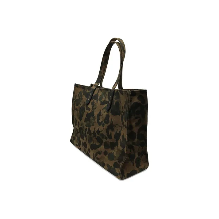 COACH Recycled Tote Eco Friendly Material Canvas Tote Bag, Shopping Bag, Handbag, Shoulder Bag Men's Brown Camouflage-4