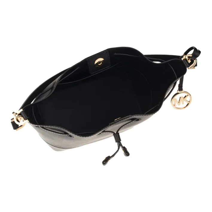 MICHAEL KORS Trista Cow Leather Handbag Shoulder Bag Crossbody Bag Medium Size Women's Black-4