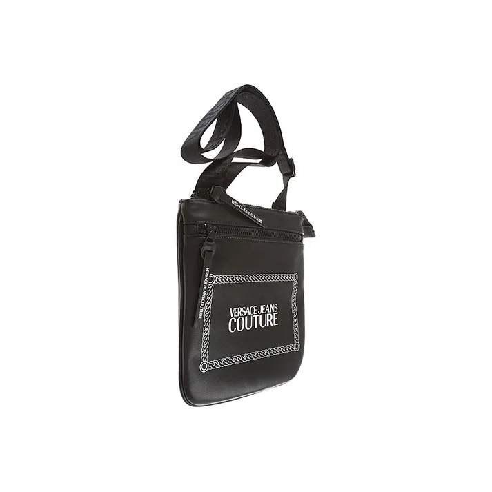 VERSACE JEANS COUTURE Nylon Fabric Crossbody Bag, Shoulder Bag Men's Black-3