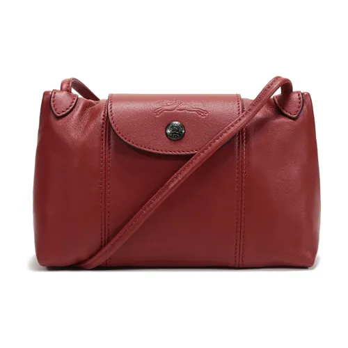 LONGCHAMP Le Pliage Sheepskin Crossbody Bags Shoulder Bags Small Size Women's Ochre
