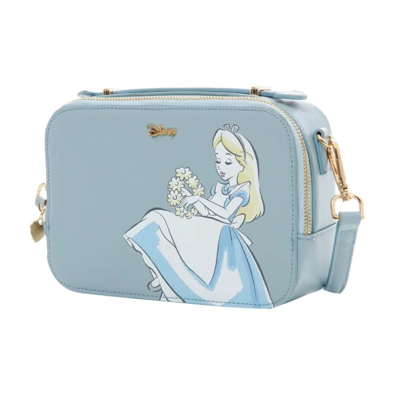Disney PU Camera Bag, Small Square Bag, Shoulder Bag, Crossbody Bag, Handbag Women's Sky Blue-1
