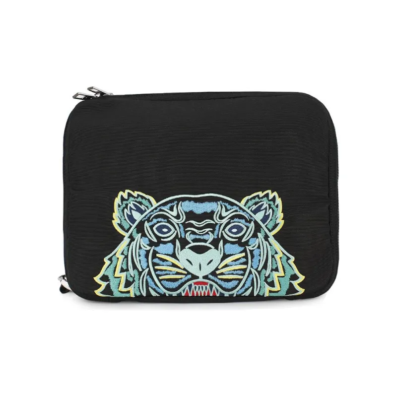 KENZO Fabric Shoulder Bag Crossbody Bag Men's Black-0